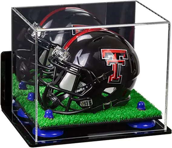 Mini/Miniature Football Helmet (not Full Size) Display Case - Mirror Wall Mounts (A003/V45)