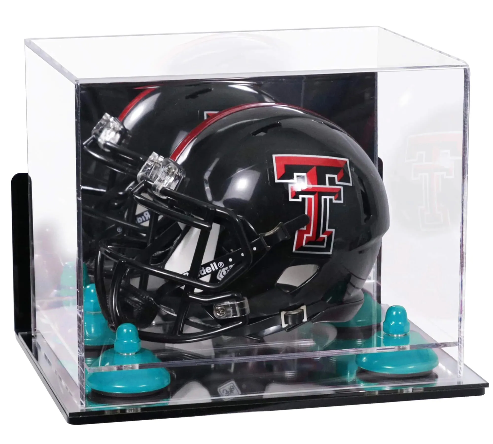 Mini/Miniature Football Helmet (not Full Size) Display Case - Mirror Wall Mounts (A003/V45)