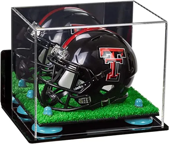 Mini/Miniature Football Helmet (not Full Size) Display Case - Mirror Wall Mounts (A003/V45)