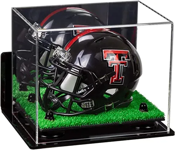 Mini/Miniature Football Helmet (not Full Size) Display Case - Mirror Wall Mounts (A003/V45)