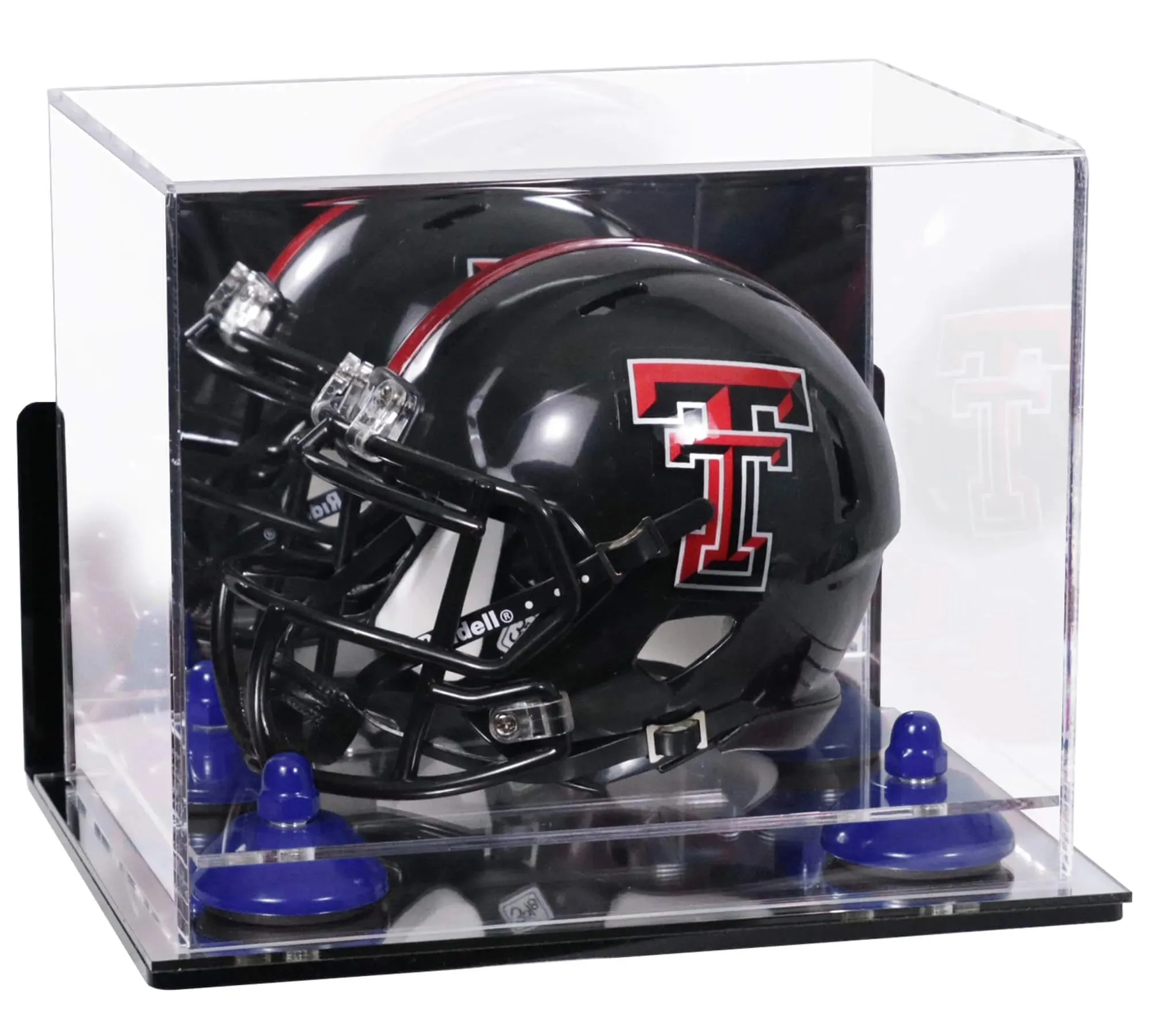 Mini/Miniature Football Helmet (not Full Size) Display Case - Mirror Wall Mounts (A003/V45)