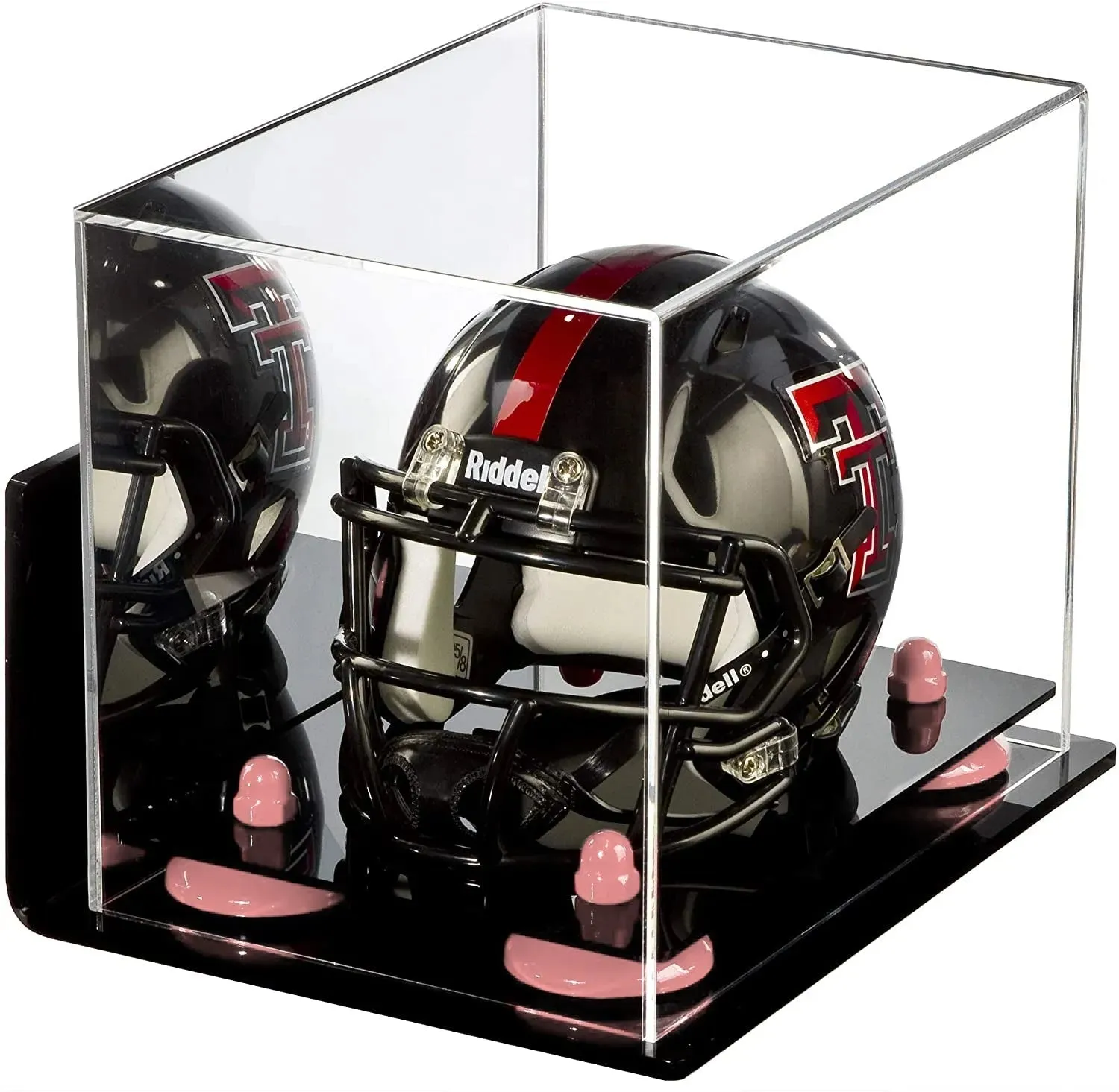 Mini/Miniature Football Helmet (not Full Size) Display Case - Mirror Wall Mounts (A003/V45)