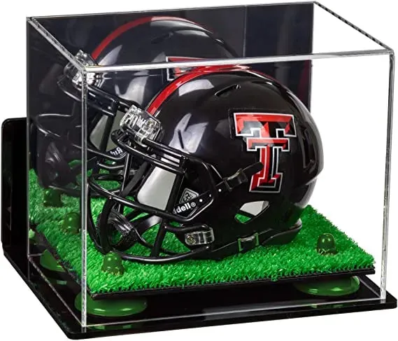 Mini/Miniature Football Helmet (not Full Size) Display Case - Mirror Wall Mounts (A003/V45)