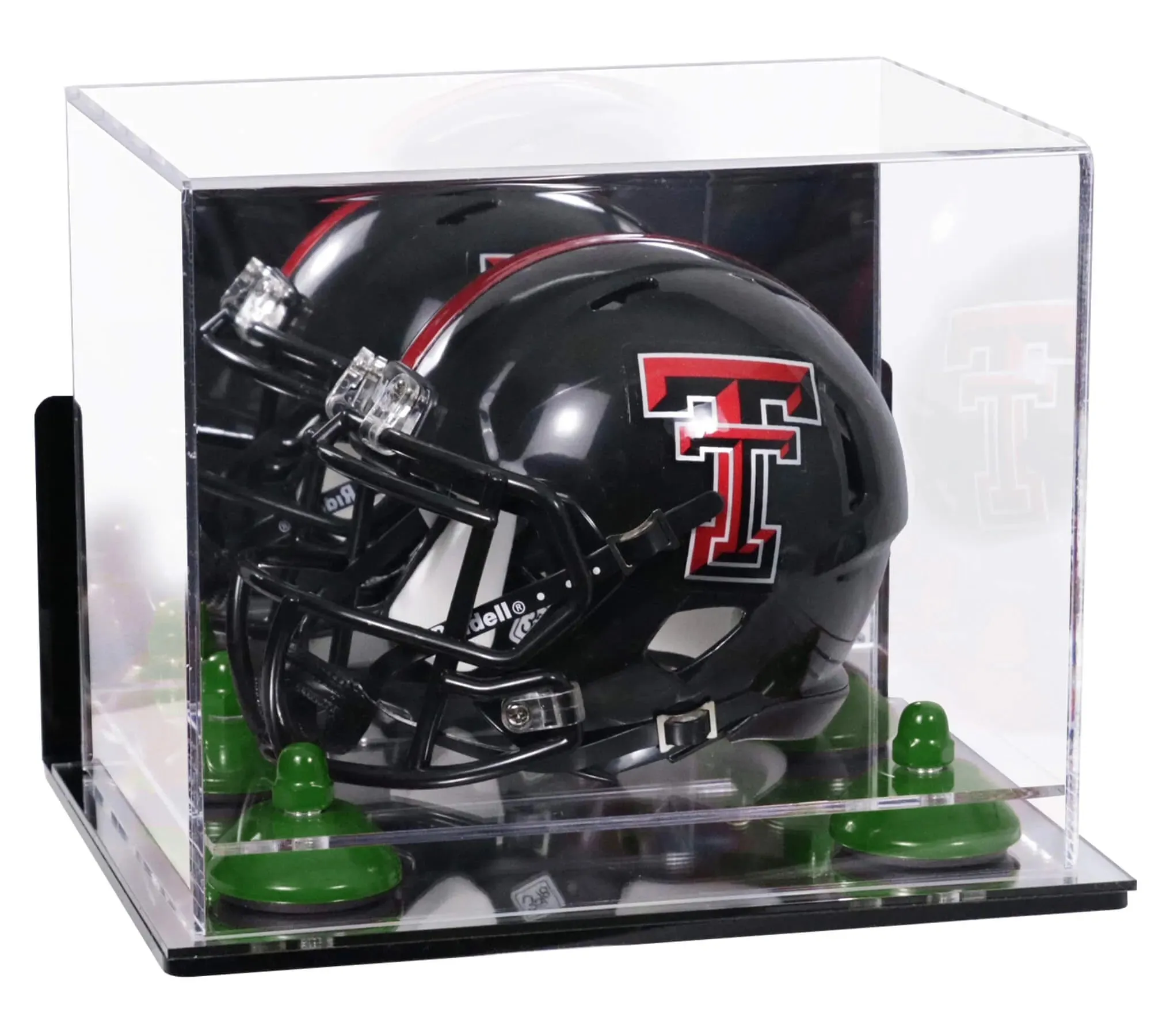 Mini/Miniature Football Helmet (not Full Size) Display Case - Mirror Wall Mounts (A003/V45)