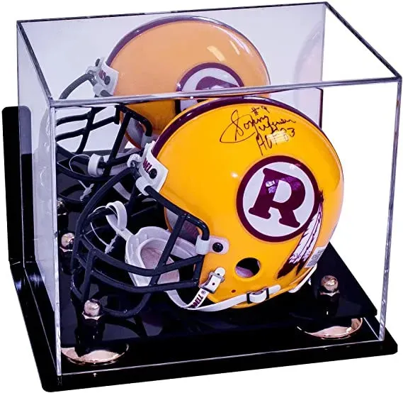 Mini/Miniature Football Helmet (not Full Size) Display Case - Mirror Wall Mounts (A003/V45)