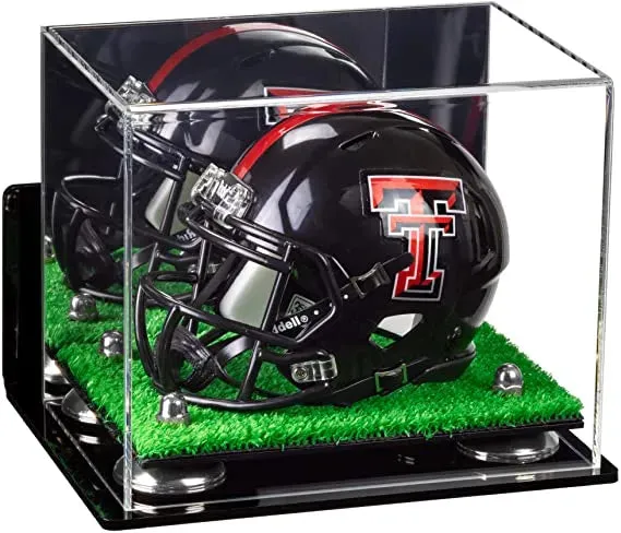 Mini/Miniature Football Helmet (not Full Size) Display Case - Mirror Wall Mounts (A003/V45)