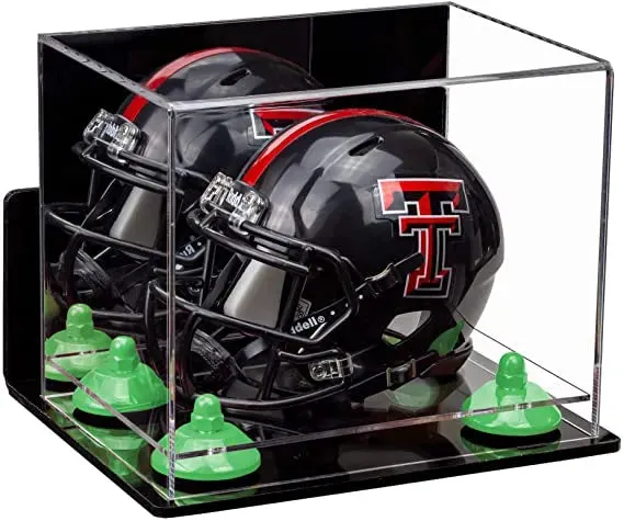 Mini/Miniature Football Helmet (not Full Size) Display Case - Mirror Wall Mounts (A003/V45)