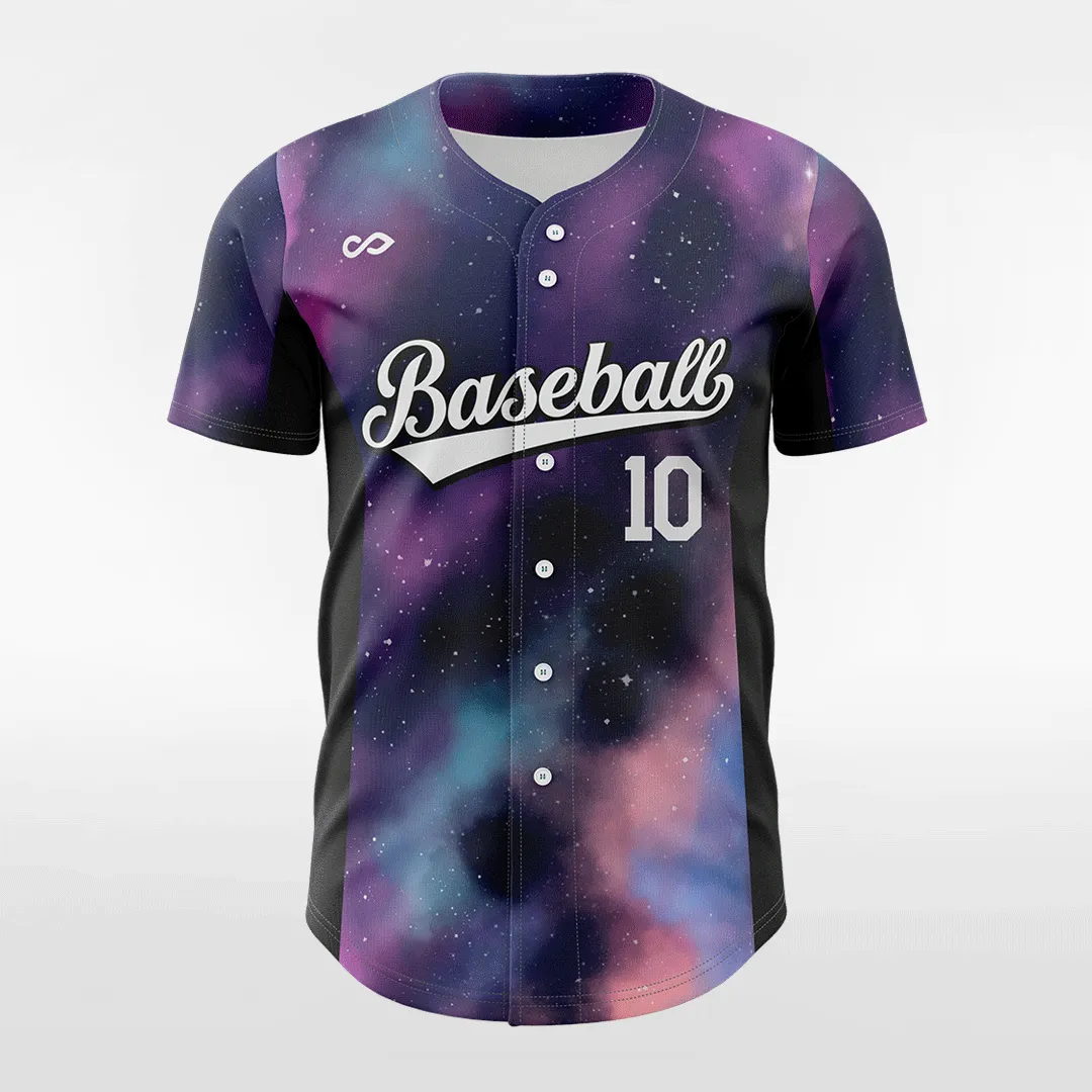 Nebula - Customized Men's Sublimated Button Down Baseball Jersey