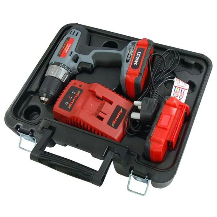 Neilsen CT3754 CT3754 24v Li-ion Cordless Drill - 2pcs battery pack