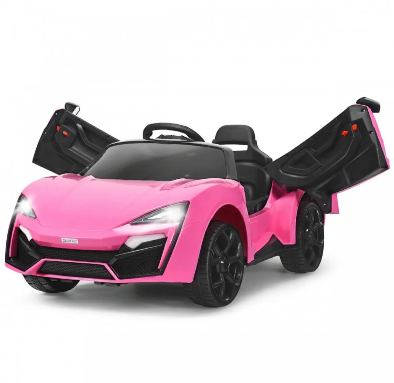 New 2025 McLaren Style 12V Ride On Car 1 Seater | LED Lights | Cool Open Doors | Seatbelt | Big Seat | Push To Start | Music | Remote