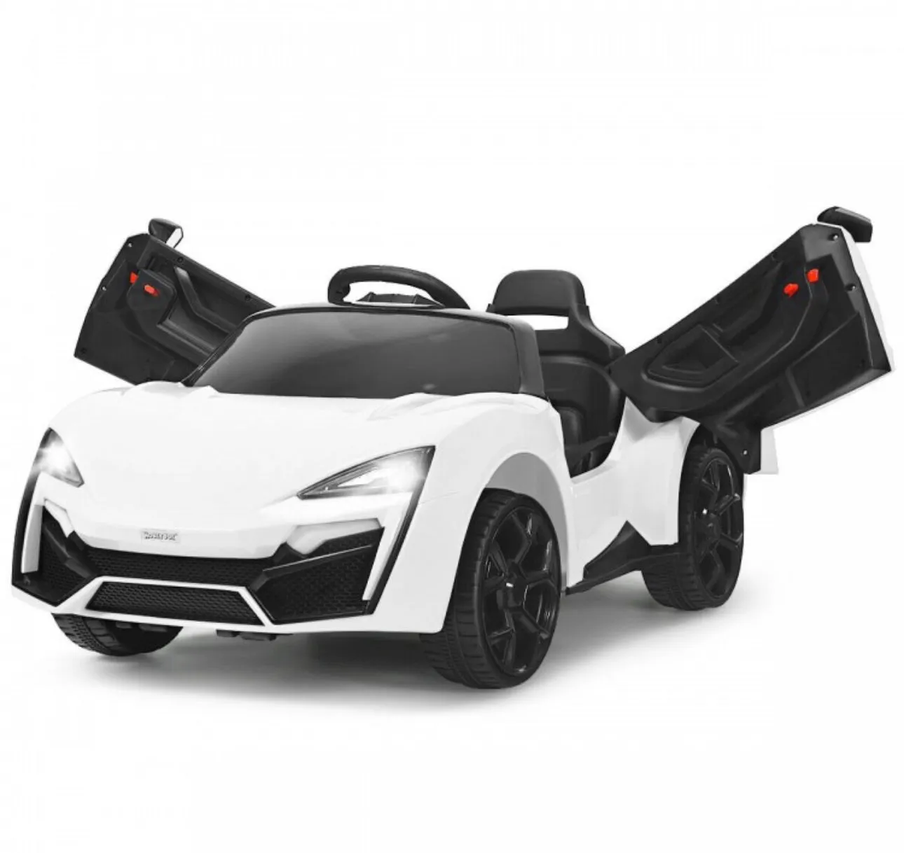 New 2025 McLaren Style 12V Ride On Car 1 Seater | LED Lights | Cool Open Doors | Seatbelt | Big Seat | Push To Start | Music | Remote