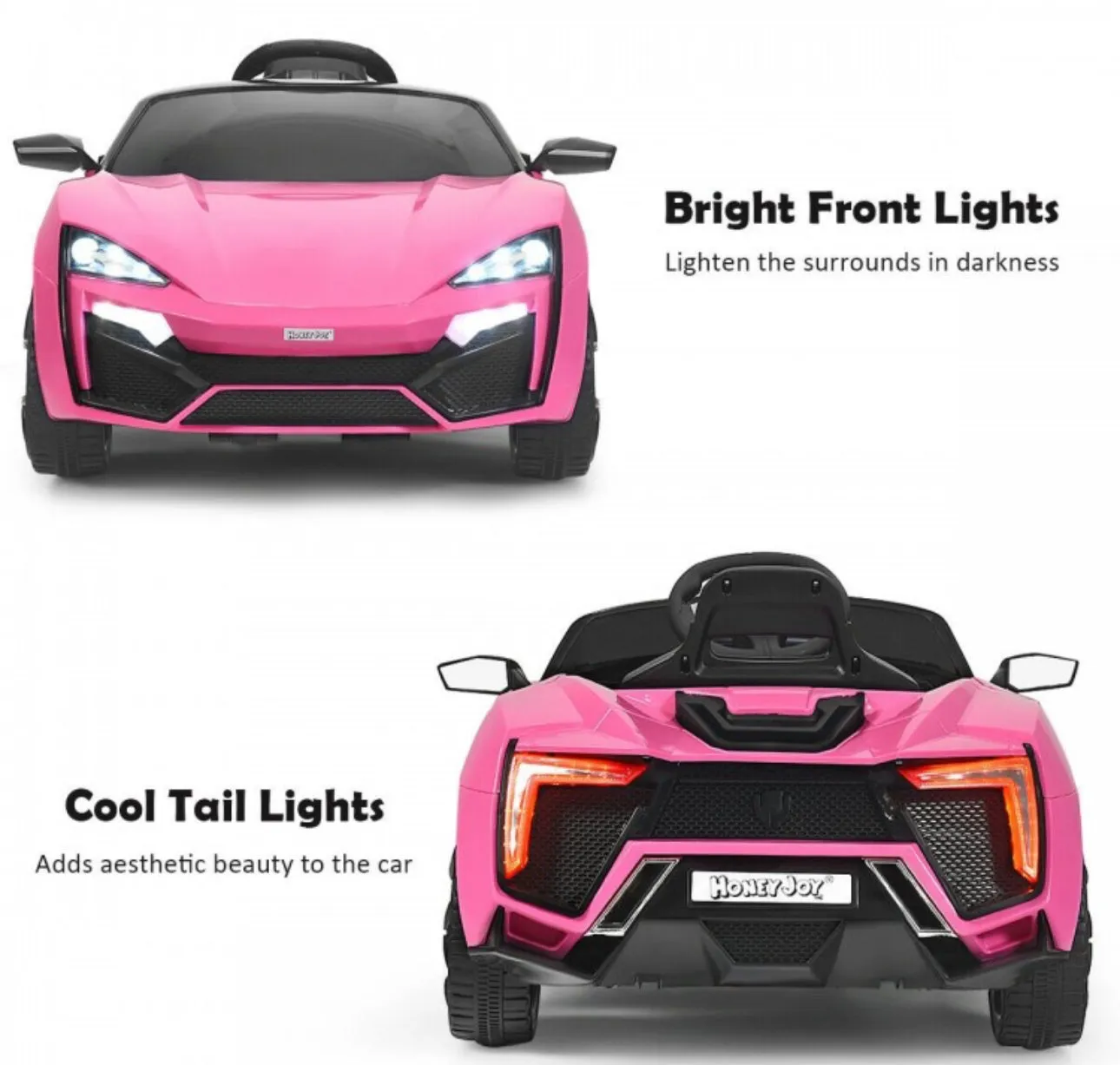 New 2025 McLaren Style 12V Ride On Car 1 Seater | LED Lights | Cool Open Doors | Seatbelt | Big Seat | Push To Start | Music | Remote