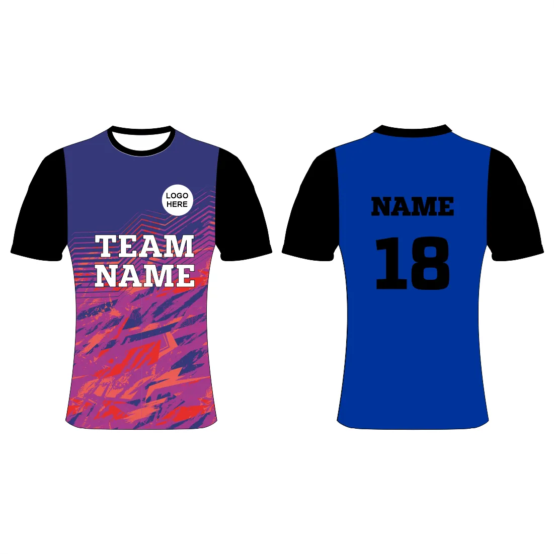 NEXT PRINT All Over Printed Customized Sublimation T-Shirt Unisex Sports Jersey Player Name & Number, Team Name And Logo.NP00800126