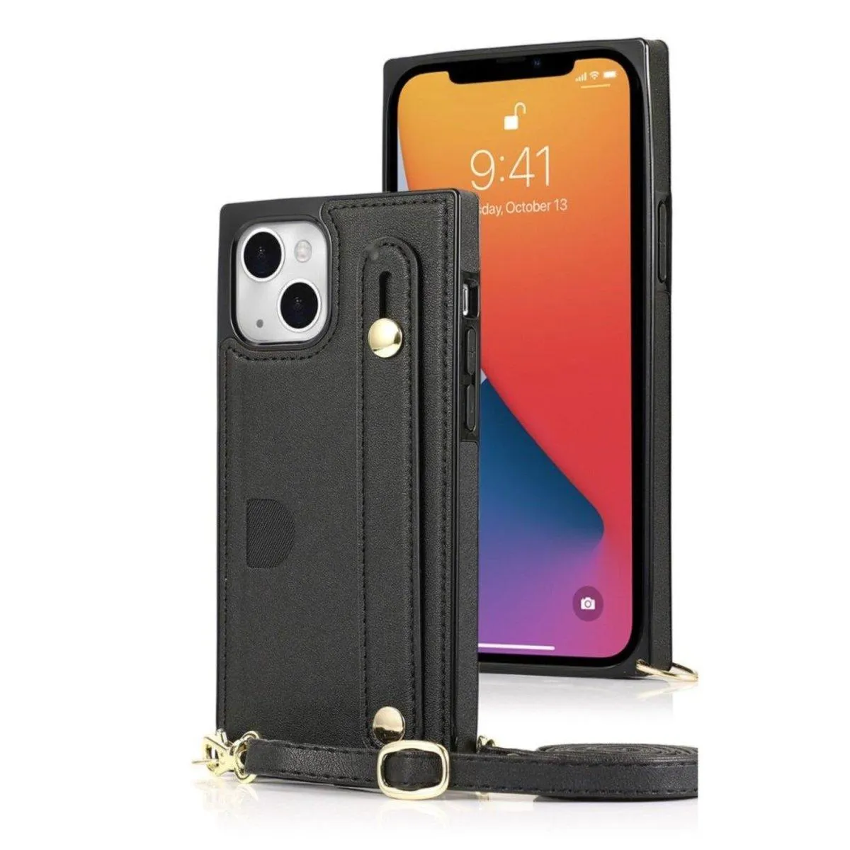 Nox Slim Leather Shockproof Case for iPhone 15 Series With Wrist Strap