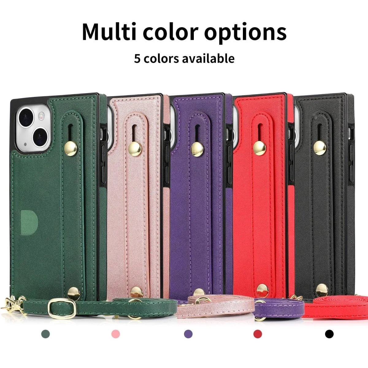 Nox Slim Leather Shockproof Case for iPhone 15 Series With Wrist Strap