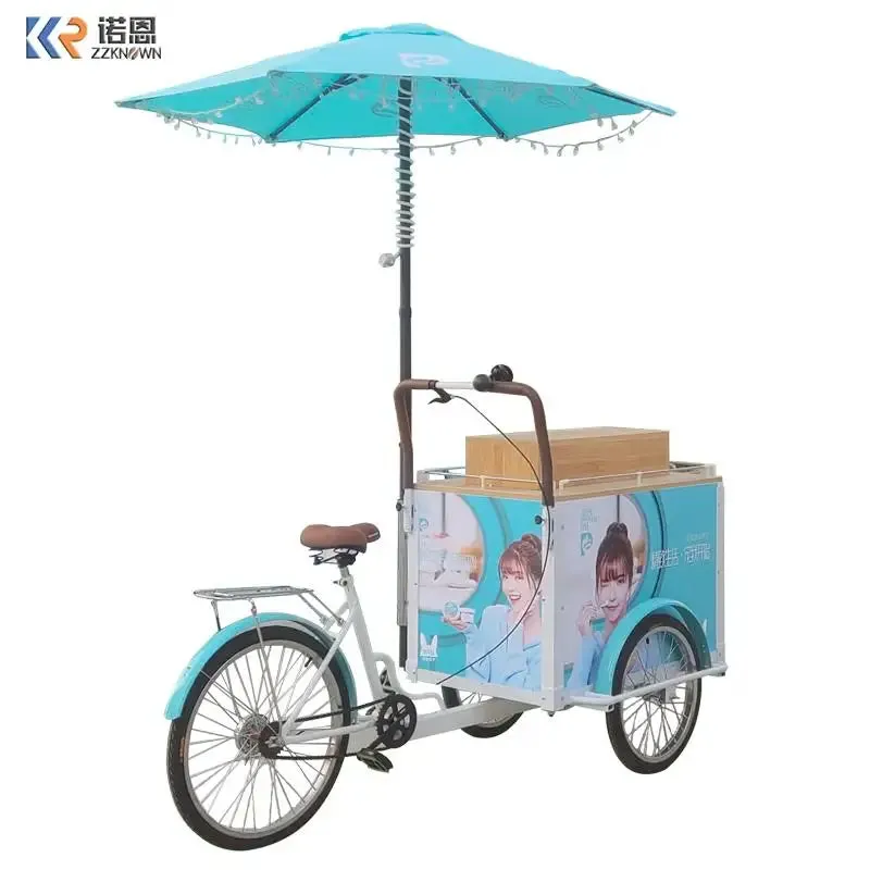 OEM Mobile Street Food Bike CE  Hot Dog Vending Cart 3 Wheel Coffee Tricycle For Sale