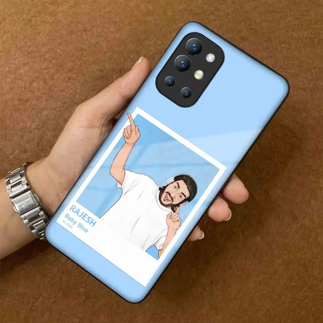 Oneplus 9R Back Cover with Camera Protection Customized Photo Mobile Case - Cartoonify From Photo