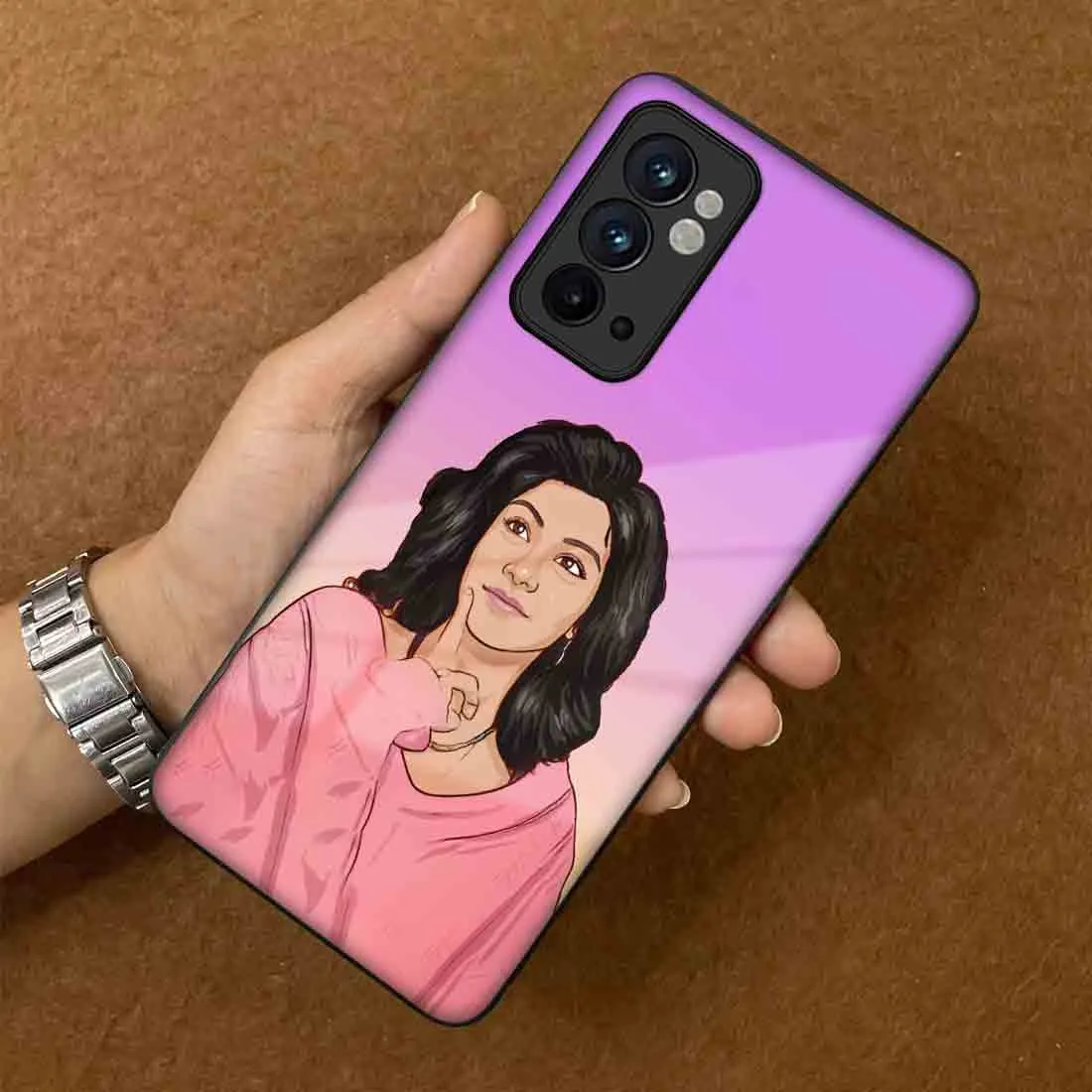 Oneplus 9RT 5G Back Cover with Photo Personalized Designer Back Case - Cartoonify From Photo