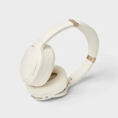 Open Box - Active Noise Canceling Bluetooth Wireless Over Ear Headphones - heyday White