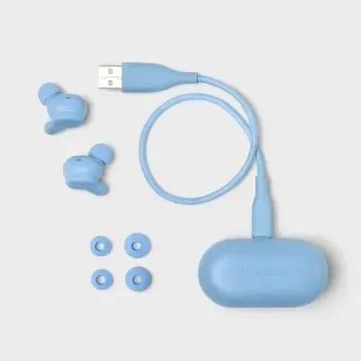 Open Box - True Wireless Bluetooth Active Noise Cancelling Earbuds heyday - Blue