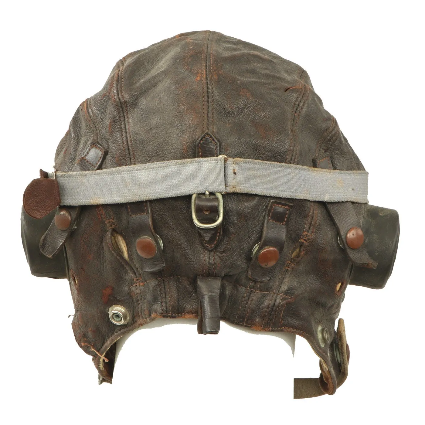 Original British WWII RAF Type C No.4 Leather Flying Helmet with Mk VIII Goggles