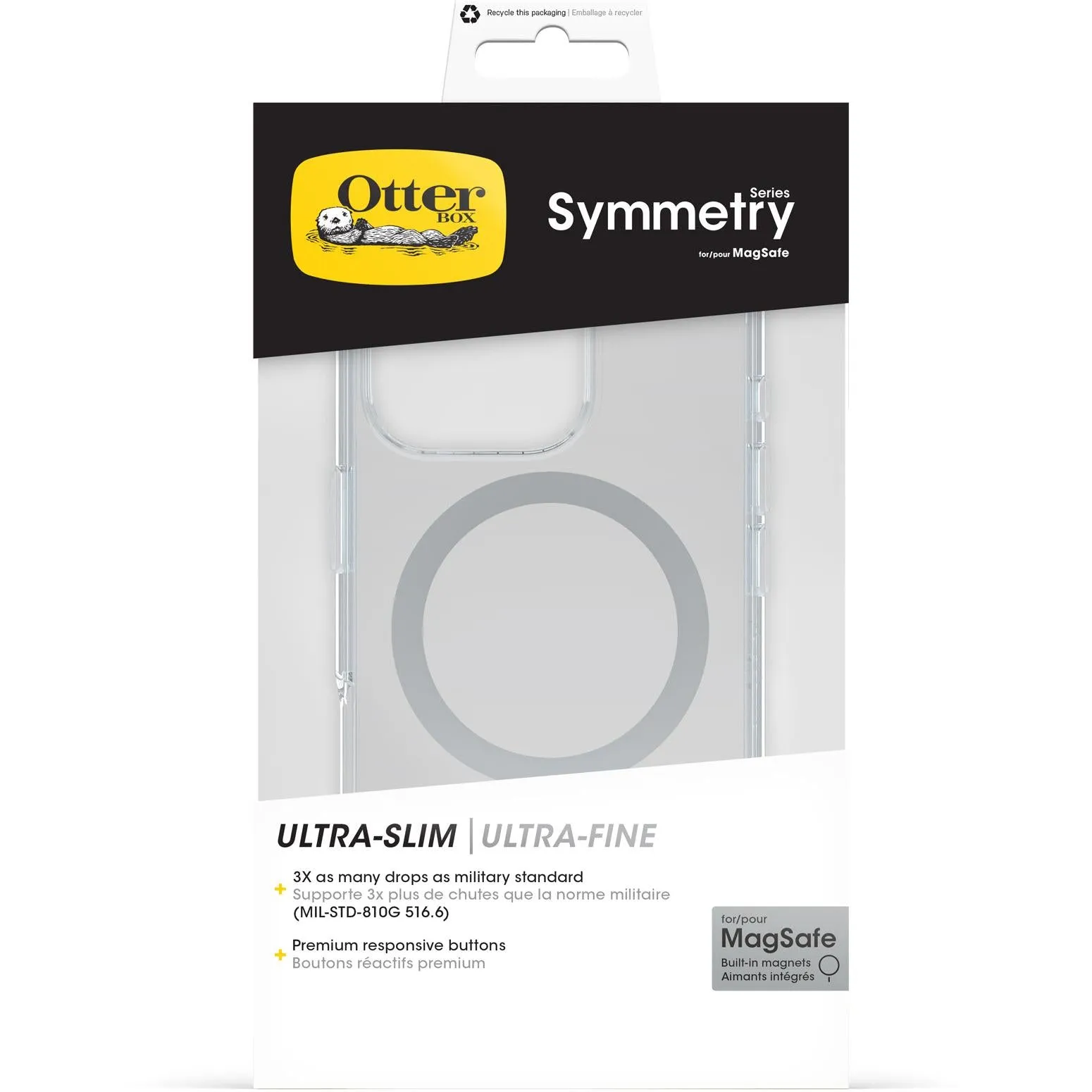 OtterBox Symmetry Clear MagSafe Case for iPhone 16 Pro (Clear)