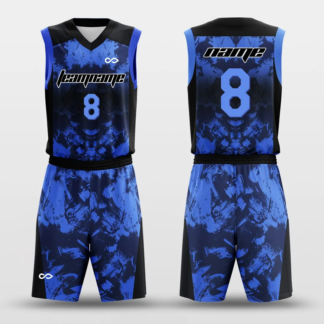 Paint - Customized Basketball Jersey Blue Design Camouflage