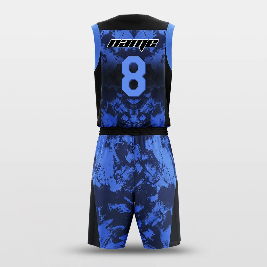 Paint - Customized Basketball Jersey Blue Design Camouflage