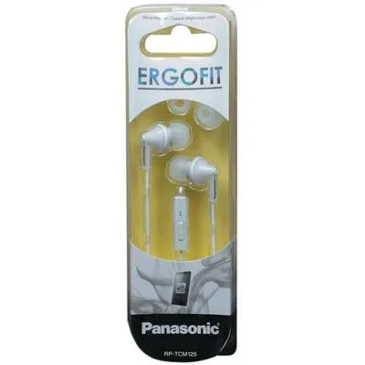 Panasonic In-Ear Headphones with Built-in Microphone RPTCM125W