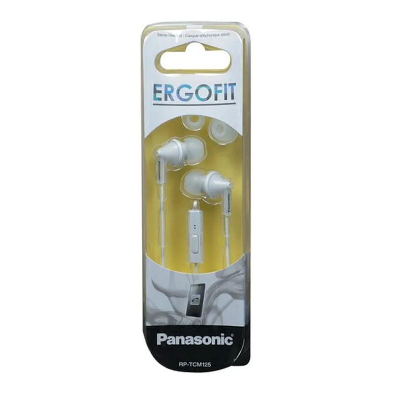 Panasonic In-Ear Headphones with Built-in Microphone RPTCM125W