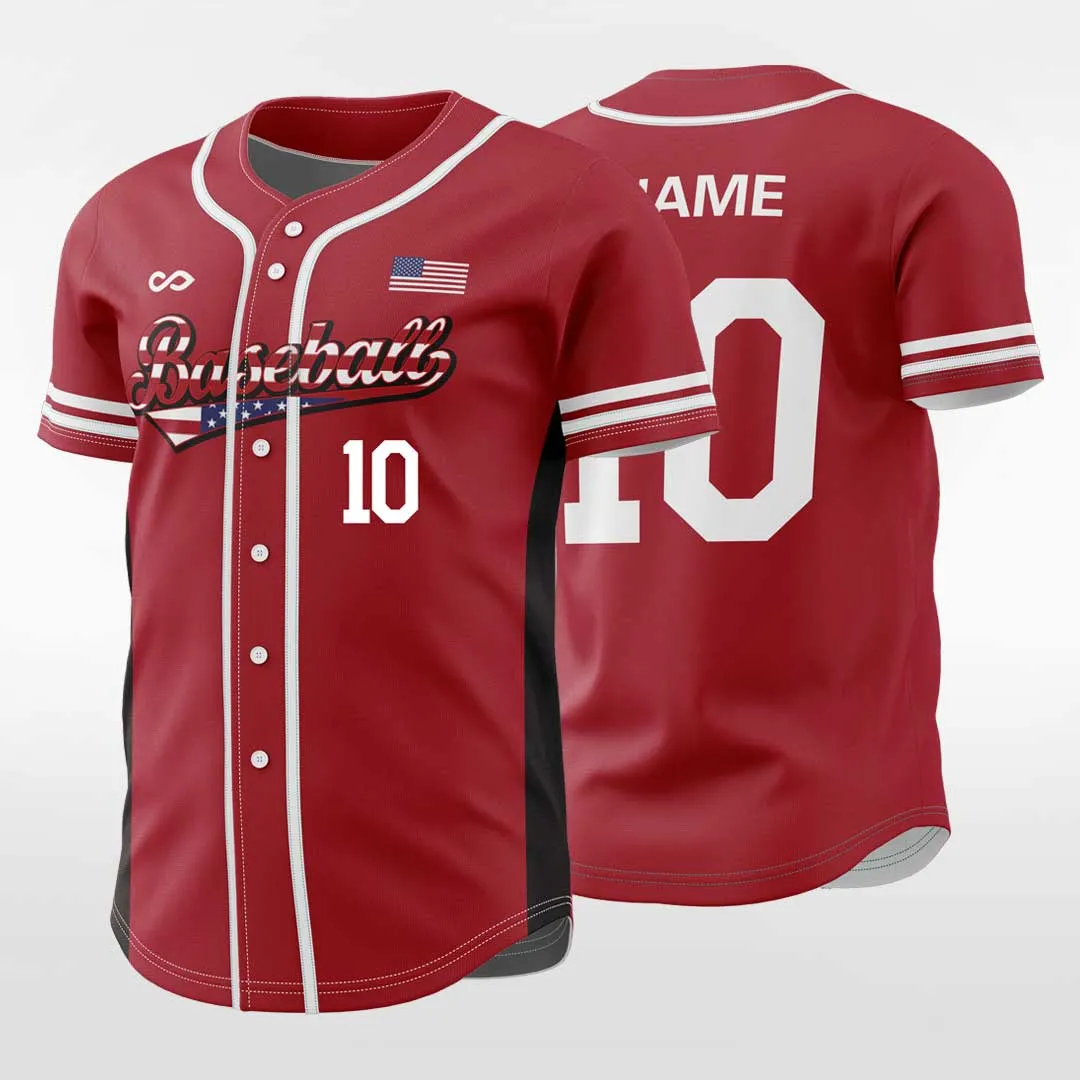 Parallel - Customized Men's Sublimated Button Down Baseball Jersey