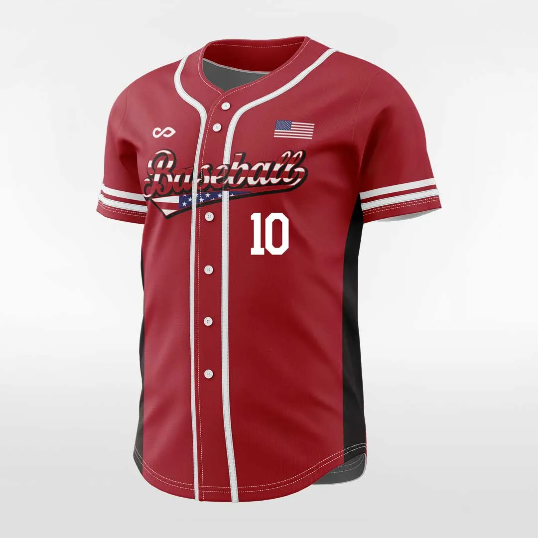 Parallel - Customized Men's Sublimated Button Down Baseball Jersey