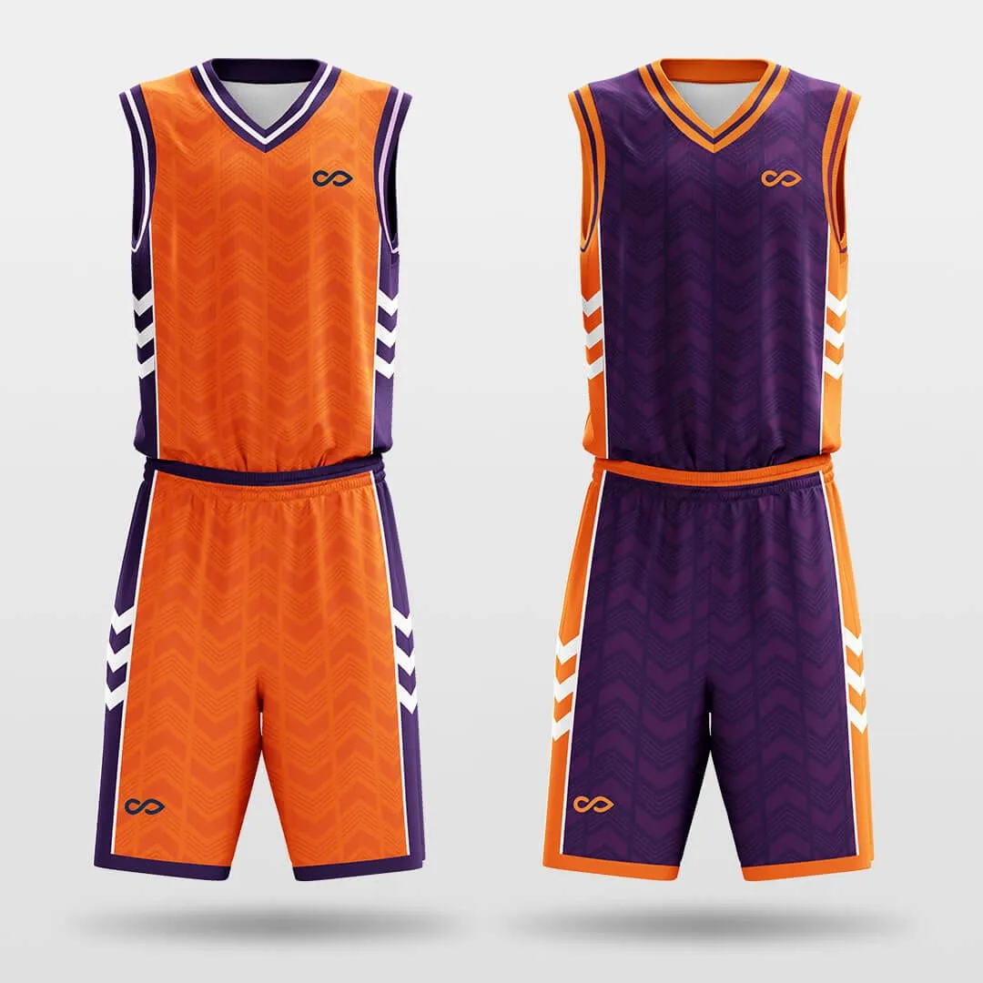 Parallel Symbol - Custom Reversible Basketball Jersey Set Sublimated BK260104S