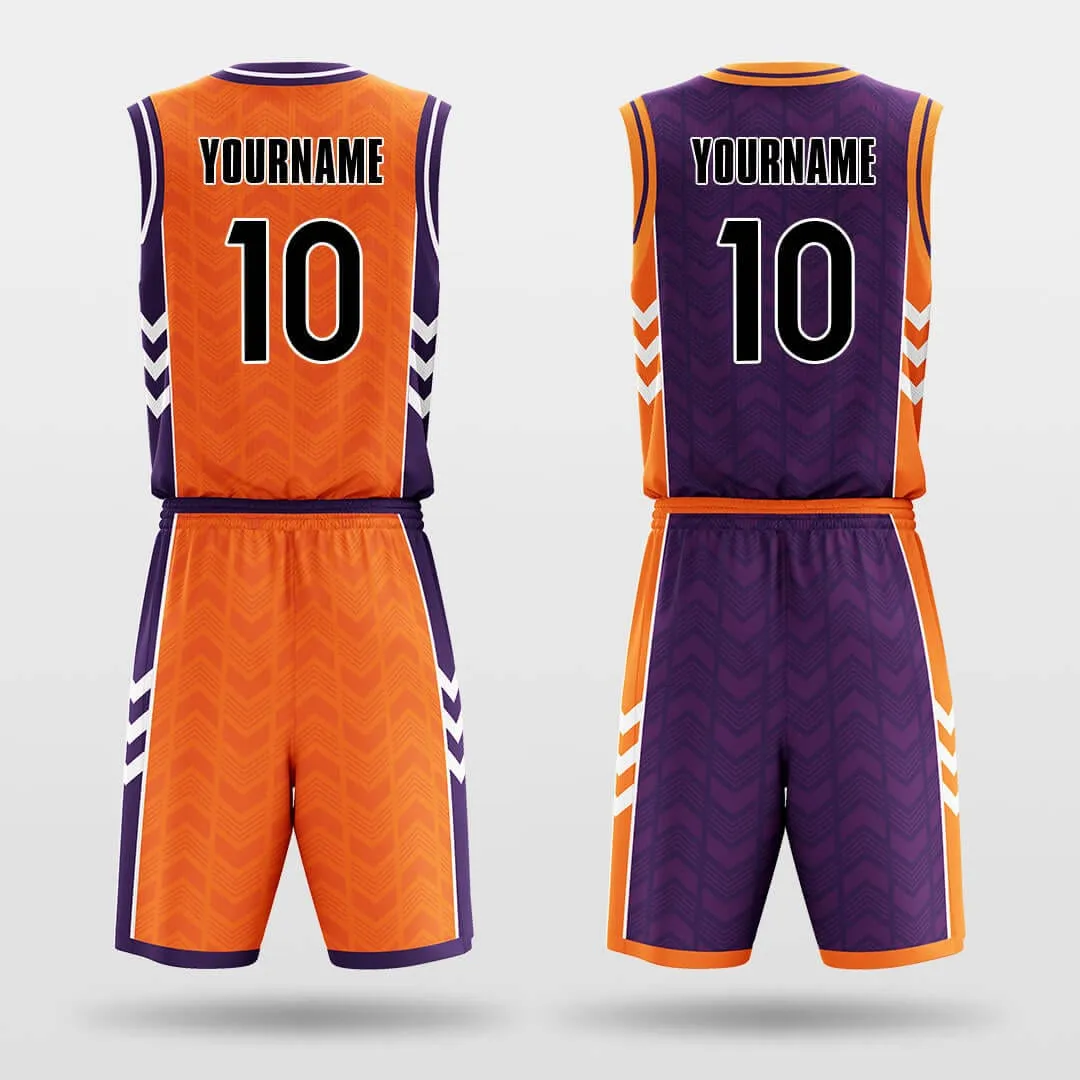 Parallel Symbol - Custom Reversible Basketball Jersey Set Sublimated BK260104S