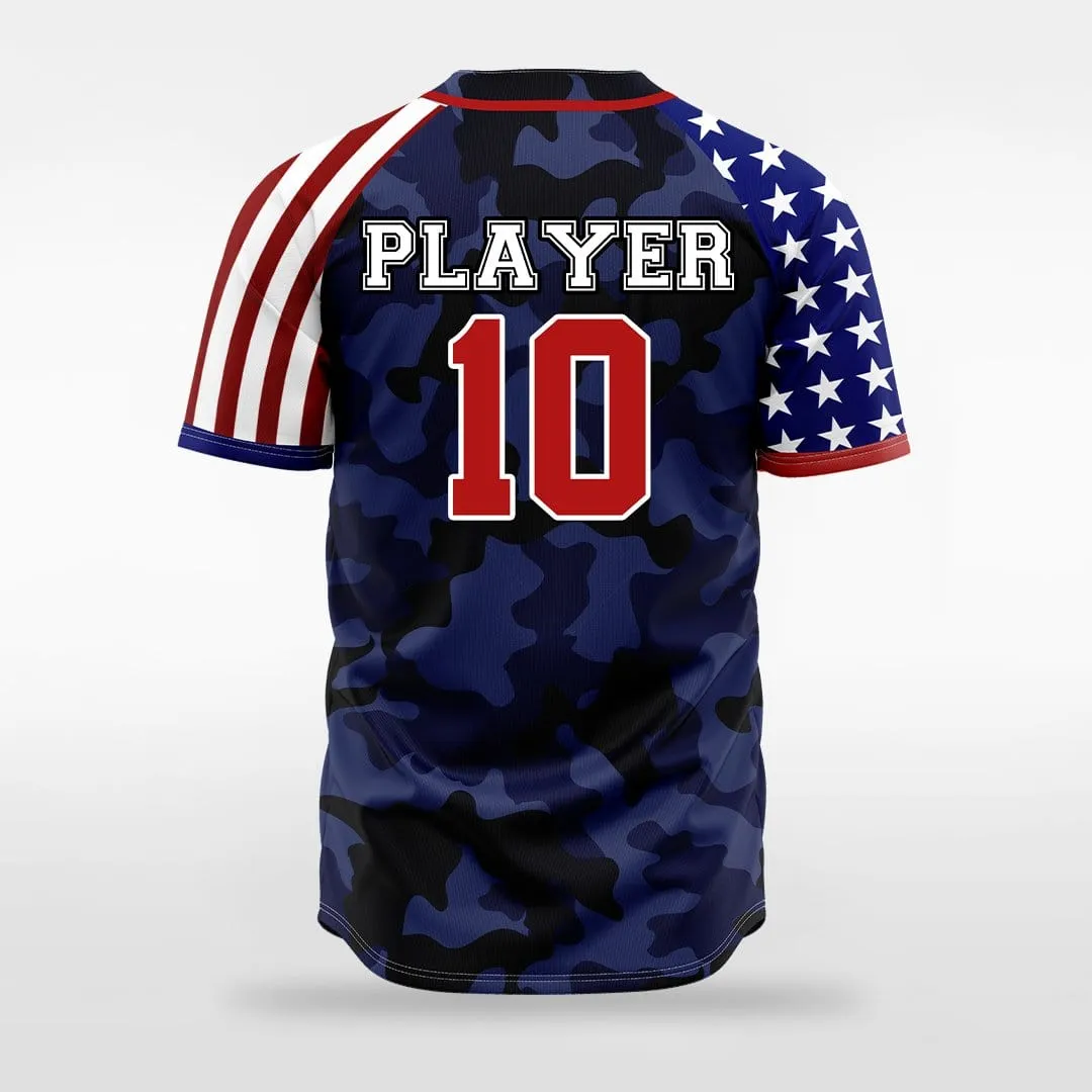 Patriot I - Customized Men's Sublimated Button Down Baseball Jersey