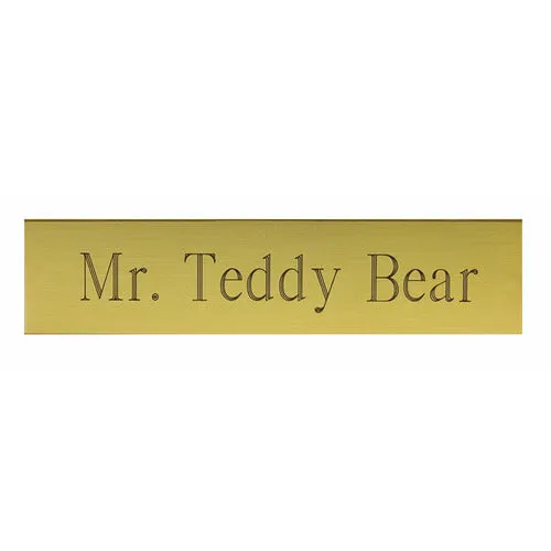 Personalized Engraved Brass Plate 2" X 8"