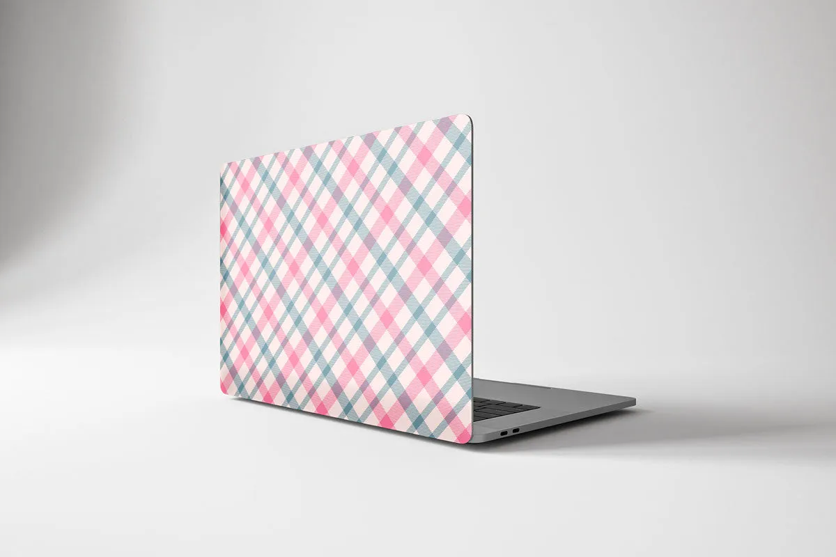 Personalized Macbook Hard Shell Case - Watermelon Check Plaid