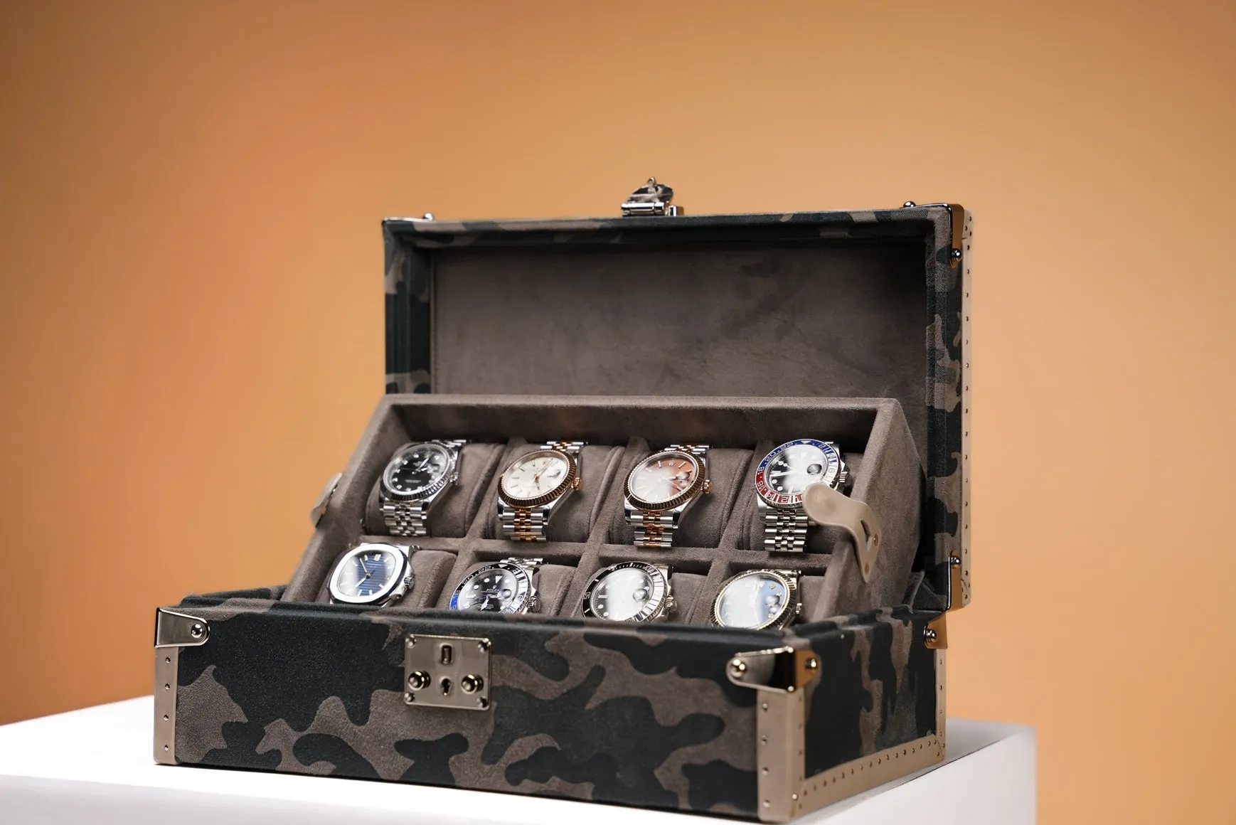 Petra Watch Case - Camouflage Grey