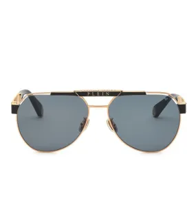 Philipp Plein Unisex Blue Aviator Sunglasses