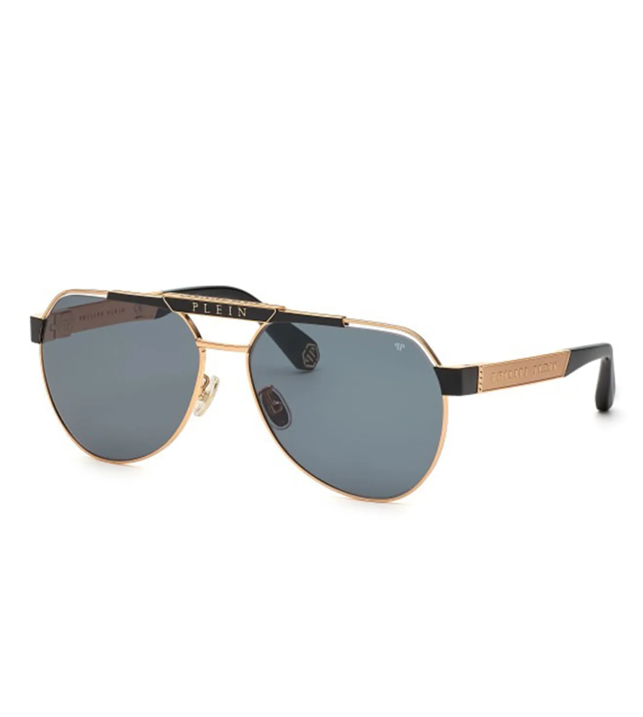 Philipp Plein Unisex Blue Aviator Sunglasses