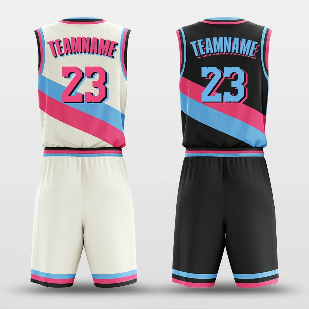 Pink and Black - Customized Reversible Basketball Jersey Set Design