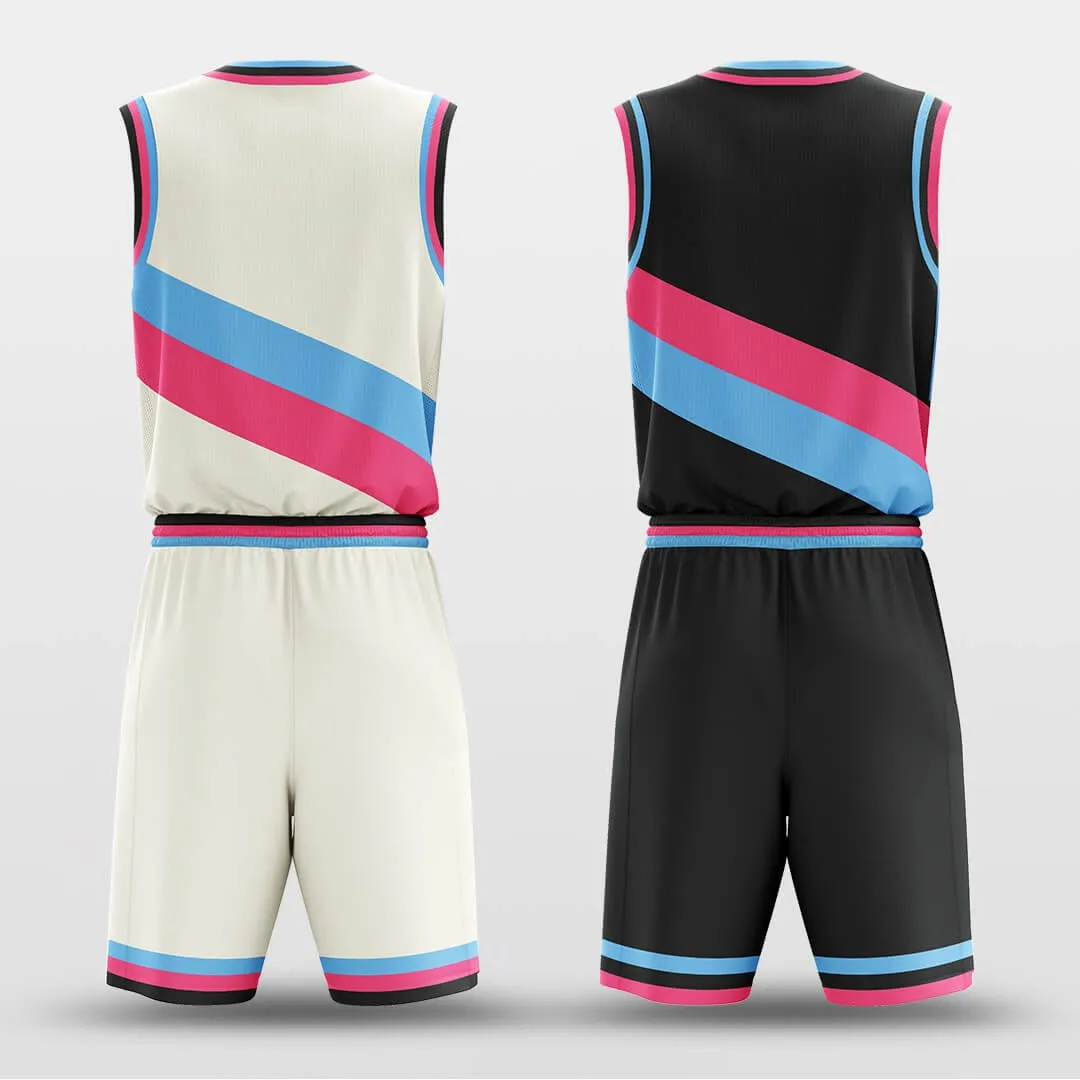 Pink and Black - Customized Reversible Basketball Jersey Set Design