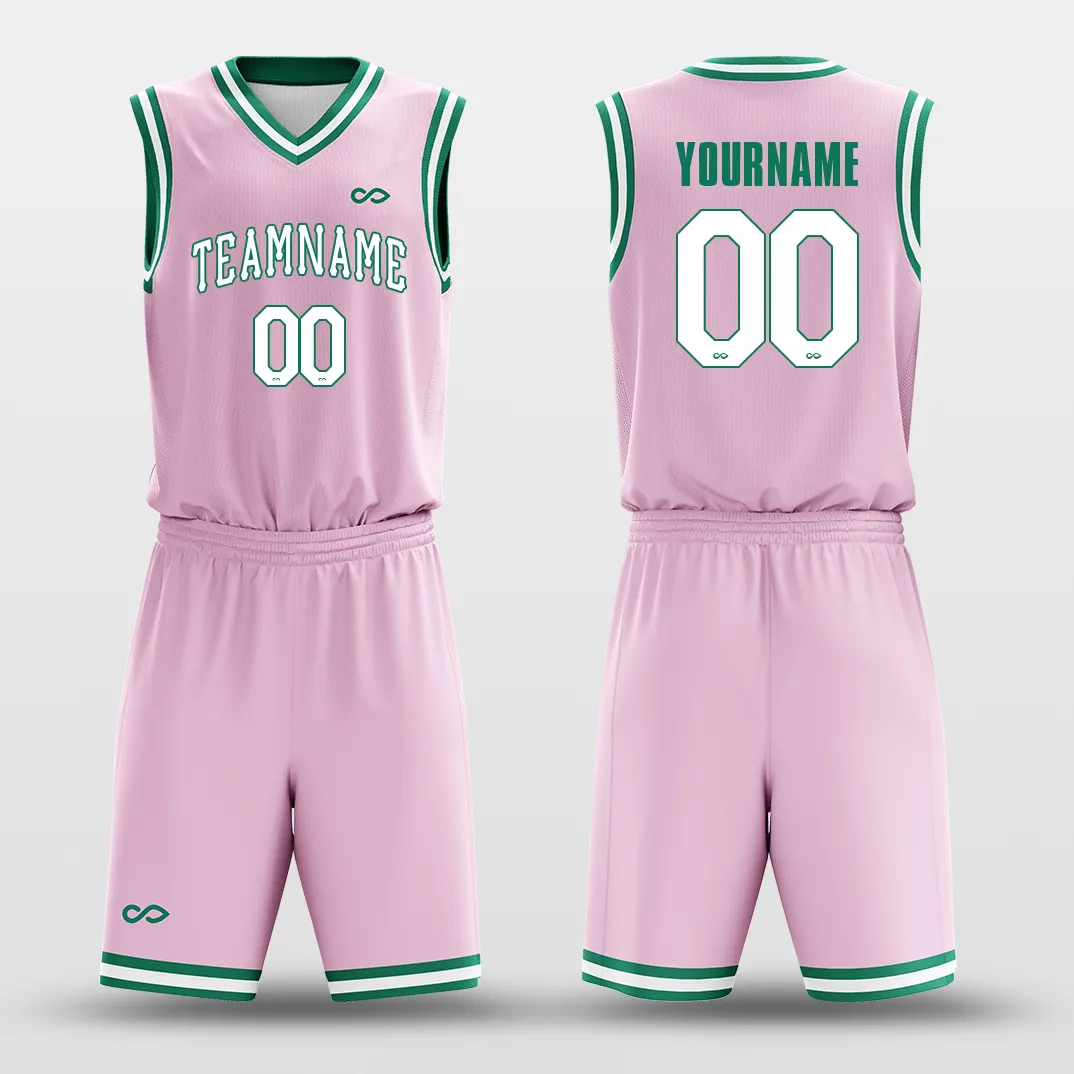 Pink Green - Custom Basketball Jersey Design for Team