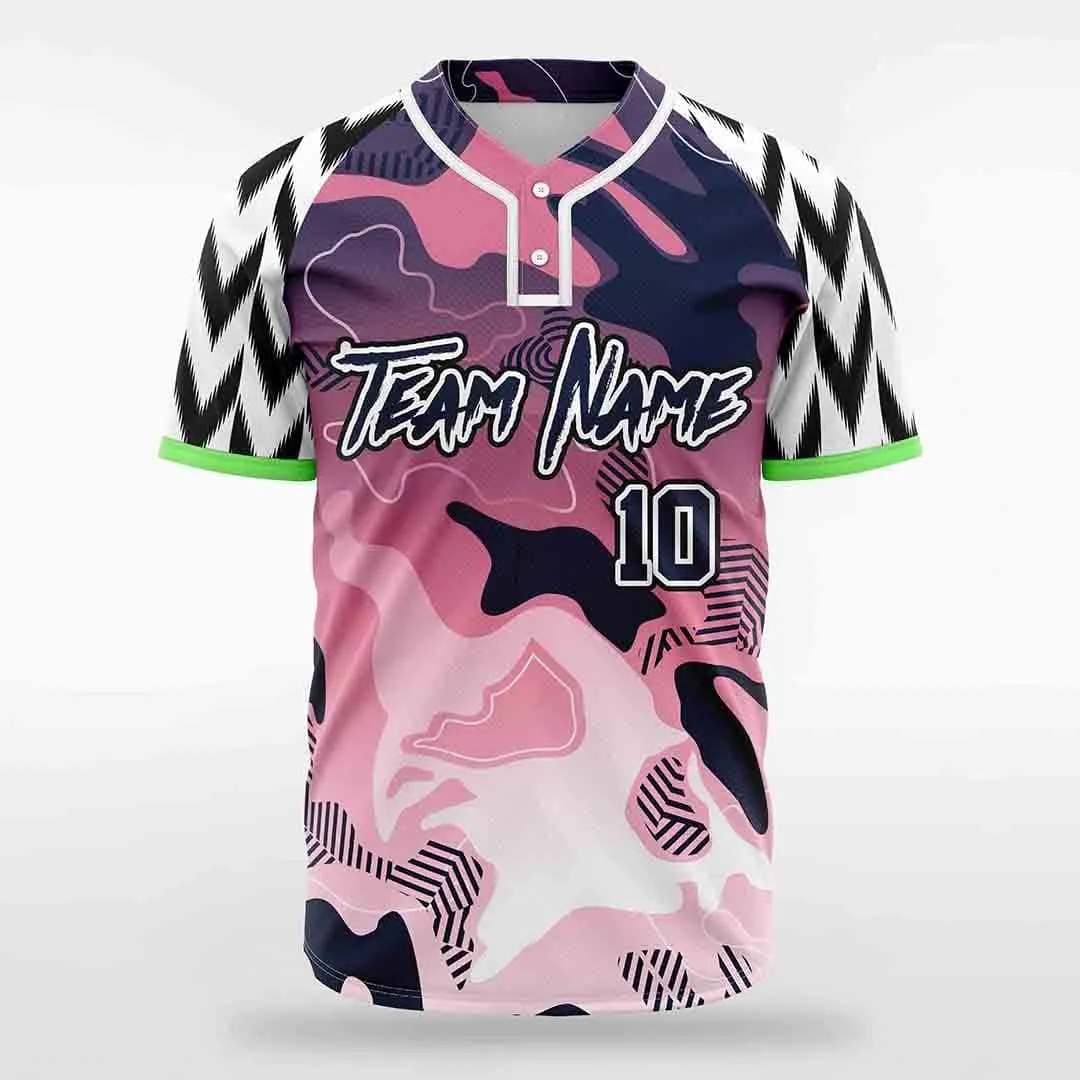 Pink Haze - Customized Men's Sublimated 2-Button Baseball Jersey