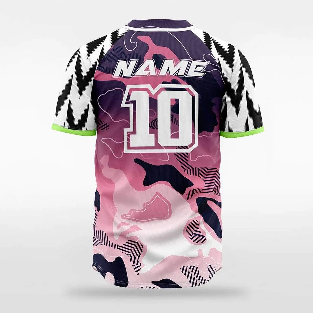 Pink Haze - Customized Men's Sublimated 2-Button Baseball Jersey