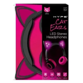 Pink LED Cat Ears: Headphones - Hype