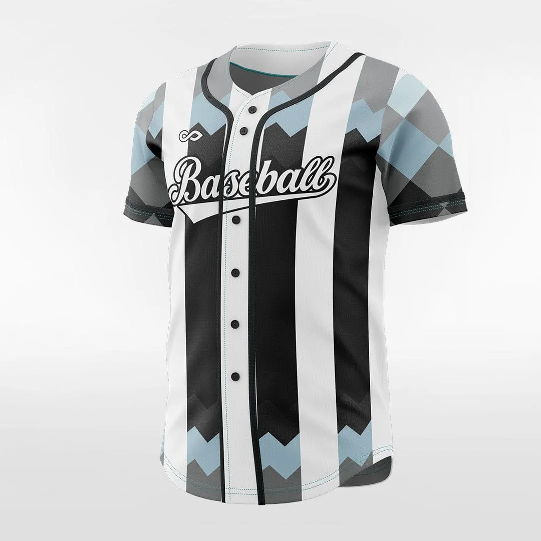 Pixel Grotto - Customized Men's Sublimated Button Down Baseball Jersey