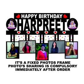 Plan To Gift 5 Photos a Customized Frame with Name Collage | Customized Gift for anniversary, birthday and other functions Frame with Name 12 x 18 inch