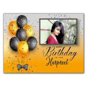 Plan To Gift Happy Birthday Customized Photo Frame with Name Collage | Customized for, anniversary, birthday and other functions Frame with Name 9 x 12 inch