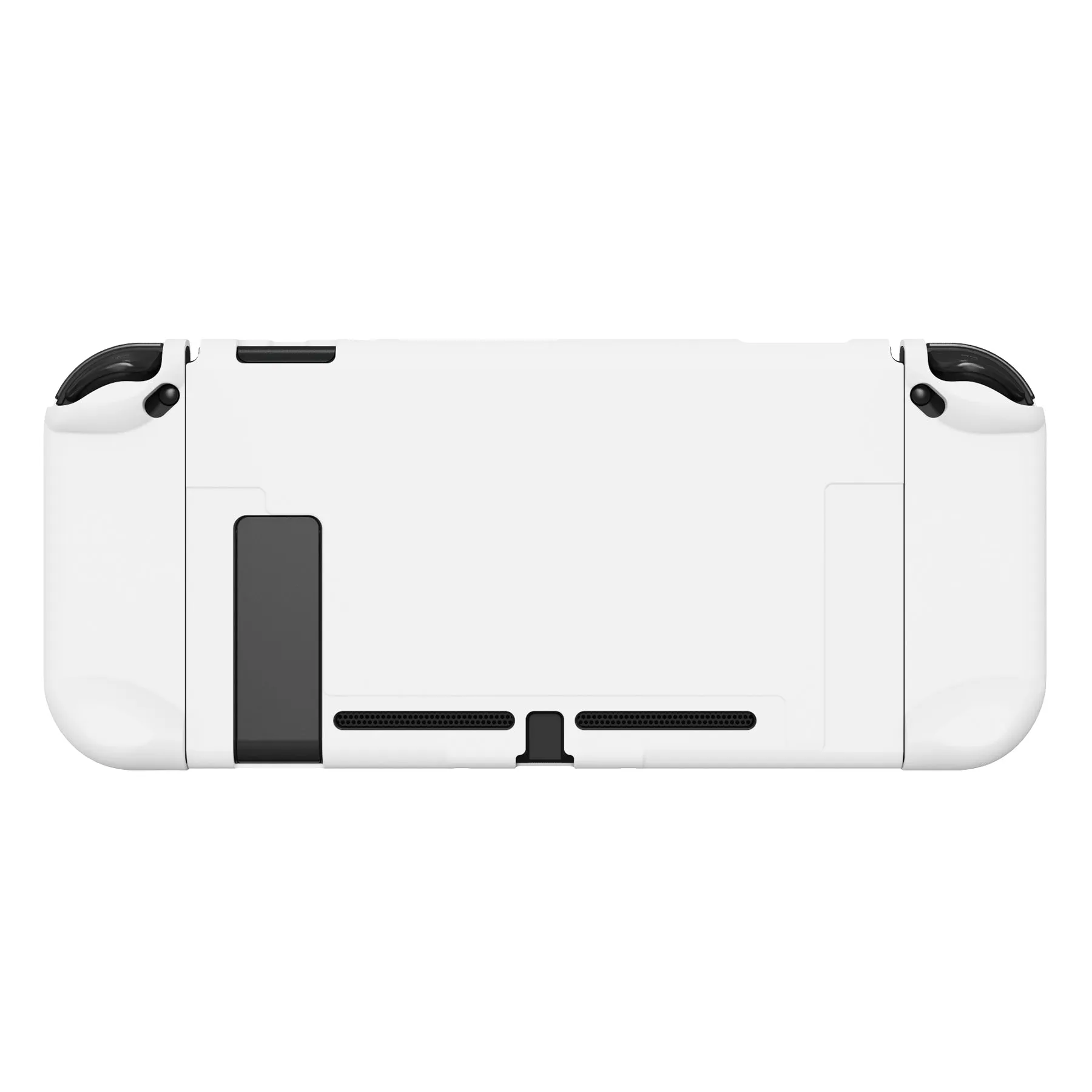 PlayVital White Cover for NS Switch Console, NS Joycon Handheld Controller Separable Protector Hard Shell, Customized Dockable Protective Case for NS Switch - NTP349